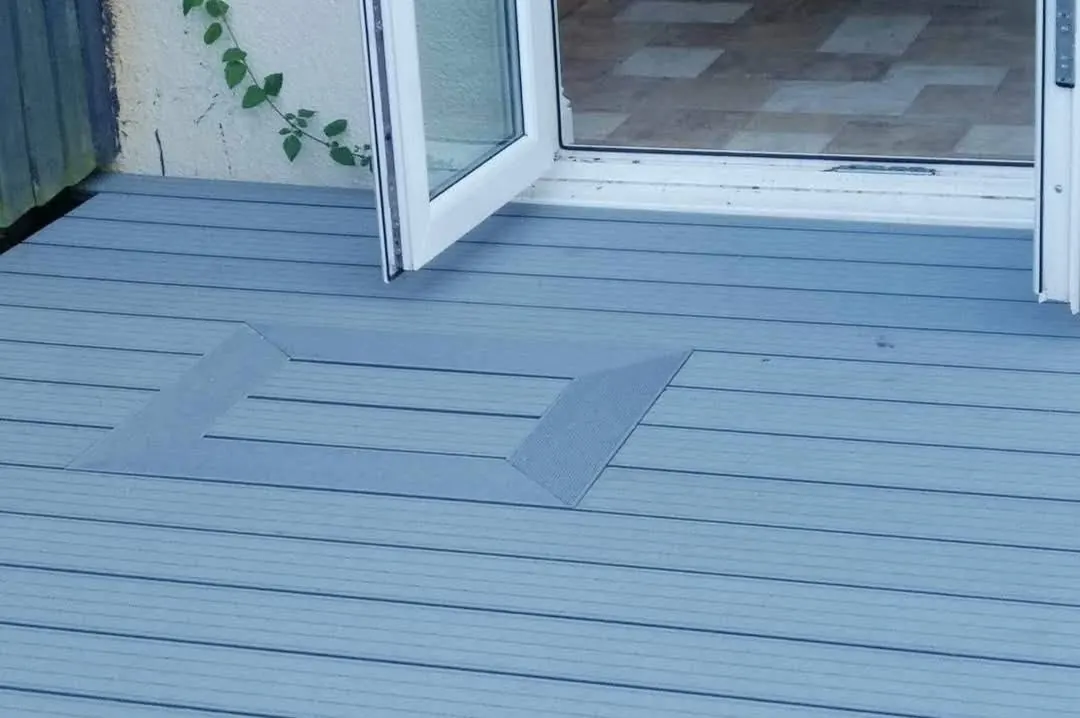 Composite garden decking installation